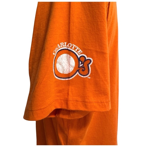 Ebbets Field Flannels Orange Short Sleeve Tee Orioles Design - Picture 8 of 11
